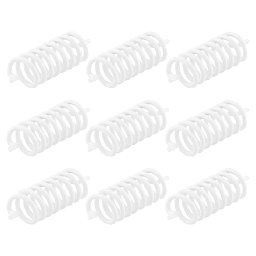 Image of Vastu White Round Anti-Clockwise Spring for West, North West Direction Used to Enhance the Energy of Space Element |Size- 1.5Inch Approx (Pack of 9)
