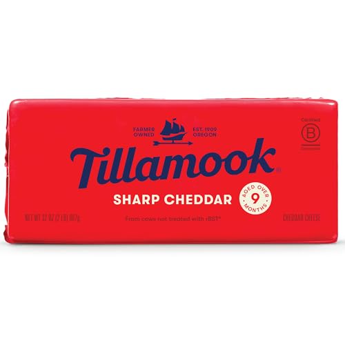 Tillamook Sharp Cheddar Cheese, 2 lb (Packaging May Vary)
