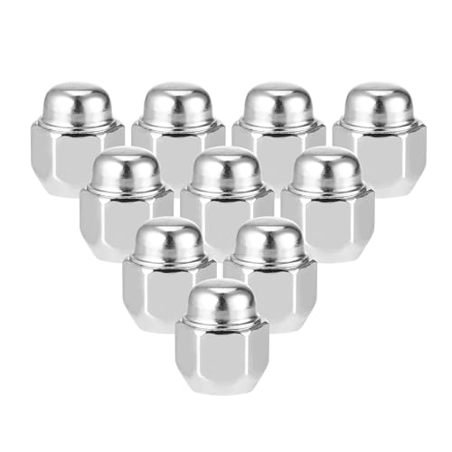 Image of 10 Pcs Wheel Lug Nuts Compatible for Nissan Altima Murano for Infiniti G20 I30 M35, Durable M12 x 1.25 Carbon Steel Silver Tone Tire Lugnuts