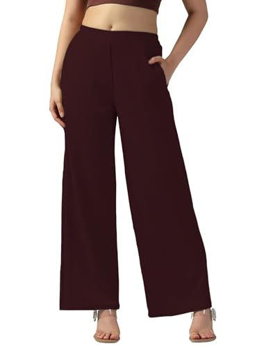Image of Selvia Women's Lycra Straight Korean Style Trouser, Regular Fit Casual Pants