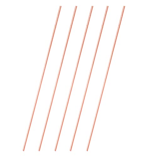 Tynulox 3A-00806-COPPERA 5Pcs 14 Gauge Pure Electrode Copper Round Rod 1.6Mm Dia 10 Inch Length Bare Copper Cu Metal Rod cover