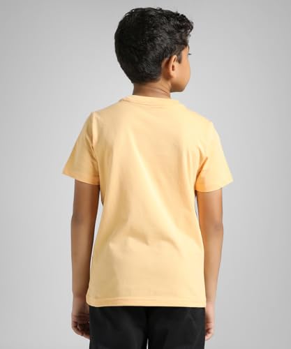 Image of Puma Boy Cotton Solid Regular Fit Tees