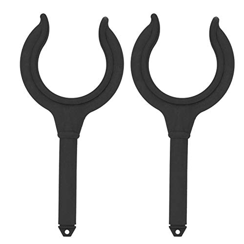 Bloqueo de remo de barco Bloqueo de remo marino duradero Soporte de caña de pescar de plástico Soporte de goma Accesorios para bote auxiliar 2 uds(Negro)