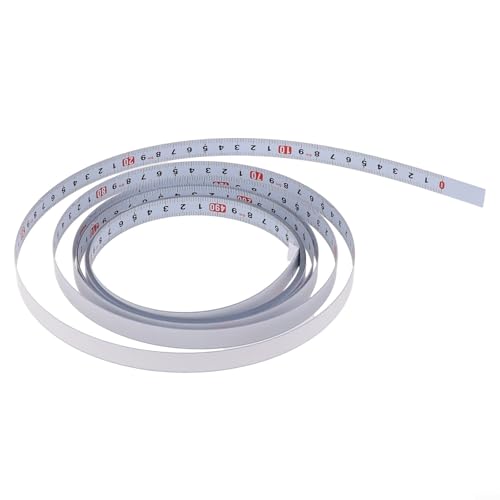 Honseadek Cinta métrica autoadhesiva para herramientas de carpintería con escala métrica, construcción de acero de 15 m de longitud y adhesivo fuerte para la parte trasera (5 de izquierda a derecha)