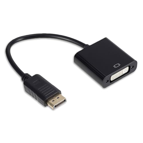 HANZMQIYJJ 1 Pc DP to DVI Adapter Male to Female, DisplayPort to DVI Adapter Support 1920 * 1200(Full HD) Suitable for Laptap, Computer, Monitor, HDTV, Projector and Other.