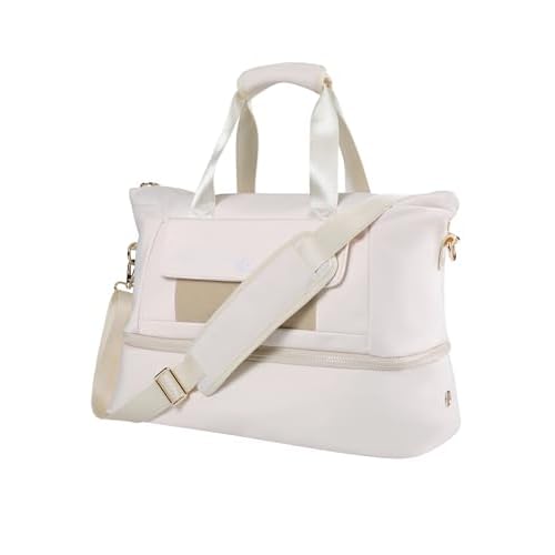 WATERFLY Women's Gym Tote Bag: Lightweight Waterproof Duffel Bag with Compartment Pockets for Woman Carry-on Weekender Overnight Airplane Sports Trave