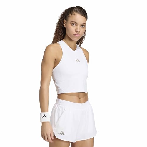 Top adidas Climacool Tennis Y-Tank Pro blanco XXS para tus partidos y entrenamientos 3