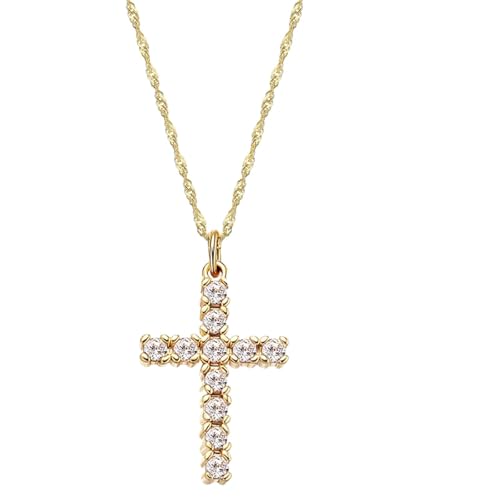 Collier croix femme et fille idée cadeau bijoux chrétiens étanches pour communion