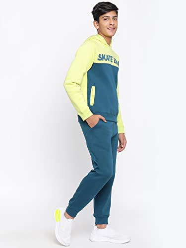 Image of Li'l Tomatoes Boys Fleece Winter Tracksuit Set | Full Sleeve Sweatshirt & Track Pant | Soft & Warm | 7-16 Years