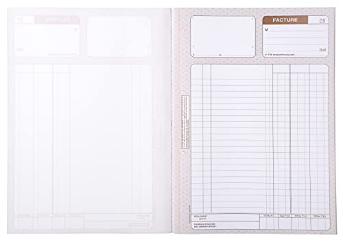 Le Dauphin - Ref. 1233D – 5 Blatt – selbstdurchschreibendes Papier – Triplicata (1 Original und 2 Kopien) – 50 Blatt – Format 29,7 x 21 cm – Lackierter Deckel