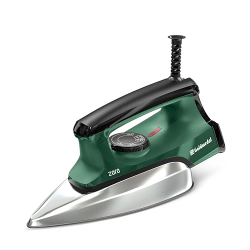 Image of Goldmedal Zoro 1100W Dry Iron| Non-stick Premium Triple Coated Soleplate| 5 Fabric Setting|1.8 Meter Cord|360 Swivel Cord| Indicator Lamp for Heating| 2.5 Years Warranty| Light Weight (Green)