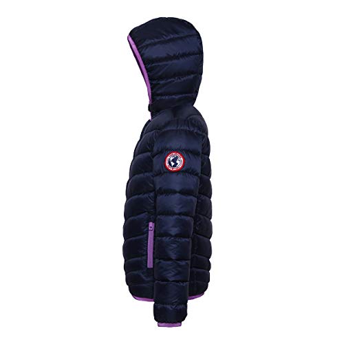 Rokka&Rolla Girls' Reversible Lightweight Puffer Jacket Hooded Water-Resistant Winter Coat2