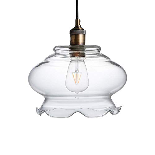 Lustre suspension en verre clair HJLJKG pour éliminer les zones d'ombre sur la table à manger