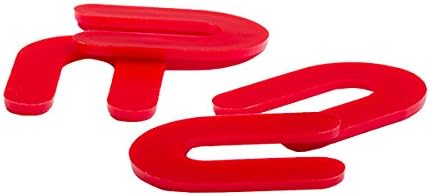 OX Tools 1/8" x 1.5" x 2" Horseshoe Shim Spacers | Red, 1,000 pcs