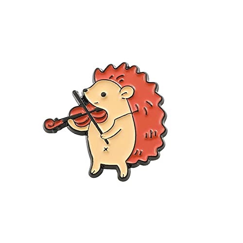 Mochila Decoração Presente Músico Público Broche Violino Para Crianças Trompa Francesa Personalidade Pintura de Cozimento, Estilo 6, violin