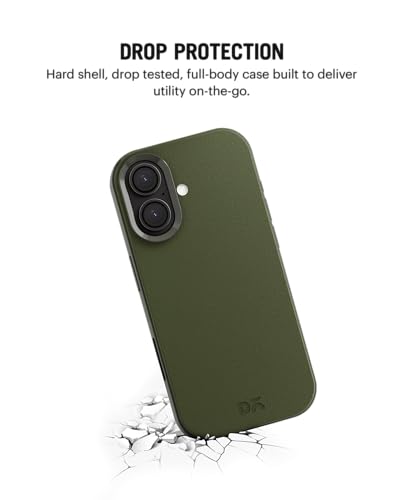 Image of DailyObjects Leatherite Case for iPhone 16 Plus Compatible with Mag-Safe Wireless Charging | Green-Olive Hybrid Magnetic Back Cover