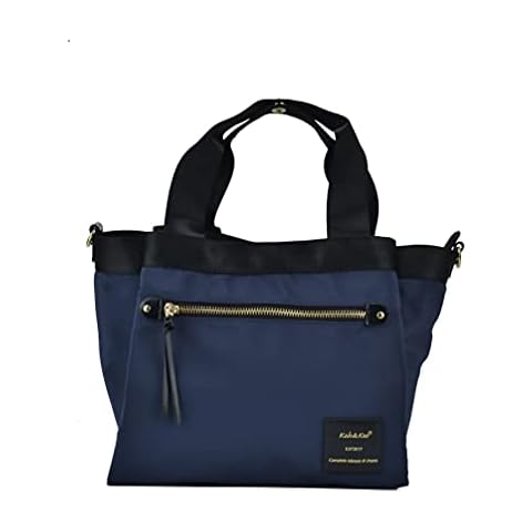 Kah&Kee Handbags for Women Shoulder Bags Tote Satchel Crossbody Water-Repellent Nylon, Navy, Middle Cover