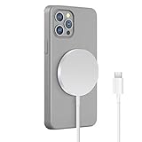 ワイヤレス充電器 マグネット式 最大15W出力 無線充電器 Type-Cポート MagSafe対応 軽量 小型 1∶1適合 强磁気吸着 15W/10W/7.5W/5W 置くだけ充電器 iPhone 16/15/14/13/12シリーズ対応 Galaxy AirPods2/AirPods Pro 各種対応 (white)