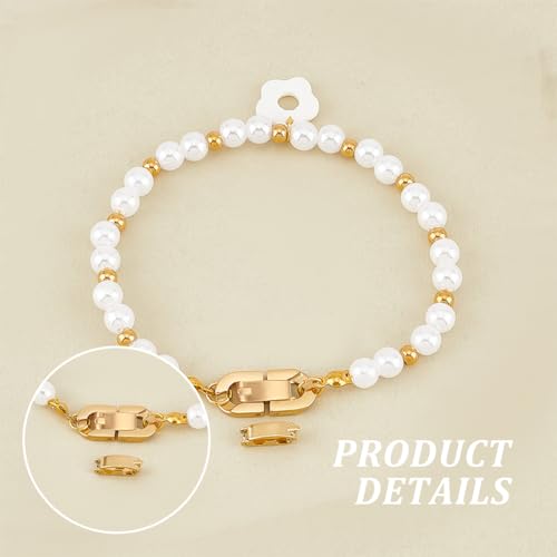 Unicraftale STAS-UN0056-16-US12 40Pcs 2 Colors 304 Stainless Steel Fold Over Clasps Golden Extender Foldover Extension Clasp Watch Band Clasp Bracelet Strap Clasp Folding Necklace Extender For Jewelry Making thumb #4