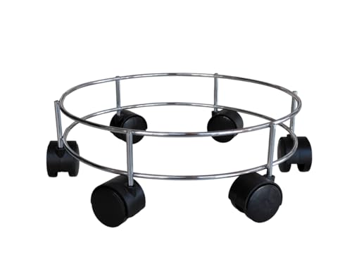 Image of Rincy Stainless Steel Wheel LPG Gas Cylinder Trolley with 6 Wheels (1 Pcs) - 6SG Gas Cylinder Trolley (Multicolor, Pack of 1)
