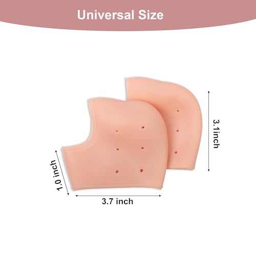 Image of Wonder Care Pair Of 1 Silicone Heels Protectors For Moisturizing Heels (Large), Cracked Heel Protection, Relief Blister, Heel Spurs, And Plantar Fascitis Wrap| Heel Gel Socks| Stretchable | Anti Slip