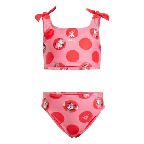 adidas x Disney Minnie Mouse Bikini Kids Trajes de baño, PNKFUS/PURRUB/Owhite/AURRUB, 4-5 aos para Niñas