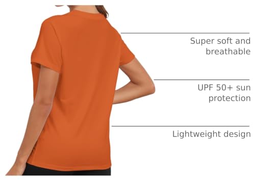 Image of KevaMolly Workout Tops for Women UPF50+ Breathable Loose Fit Yoga T Shirts Short Sleeve Running Gym Athletic Tee Top