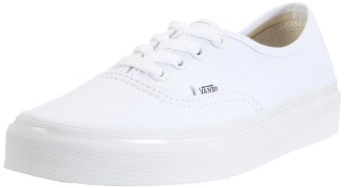 Vans Womens Authentic Canvas Lace Up Sneakers Casual Plimsolls Shoe - True White - 9