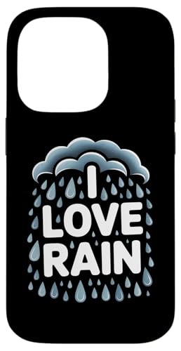 I Love Rain Cloud Raindrops  X}zP[X iPhone 14 Pro p