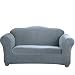 Sure Fit Stretch Pinstripe 2-Piece - Sofa Slipcover  - French Blue (SF35835)