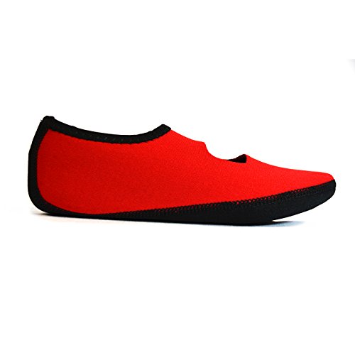 Image of Nufoot Women's Mary Janes Best Foldable & Flexible Flats, Travel & Exercise, Dance, Yoga Socks, Indoor Shoes, Slippers