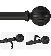 Gold Wrap Around Curtain Rods 2Pack:Blackout Heavy Duty Adjustable Window Curtain Rod Bedroom Industrial Darkening Curved French Metal Single Drapery