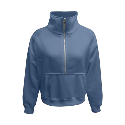 Sweat femme pull coton chaud et molleton décontracté à col rond - 3