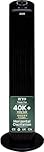 Zuvo 30" Tower Fan for Bedroom | Quiet Bladeless Oscillating Standing Fan, 3 Speeds, 90° Wide Oscillation, 2-Hour Timer | Home, Living Room & Office | Black