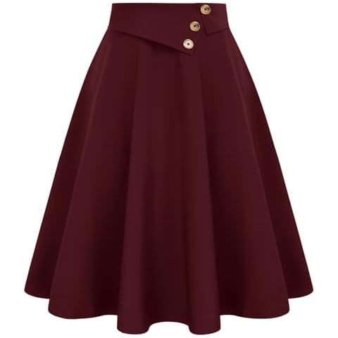 Belle Poque Elegant A-Line Midi Skirt Cover