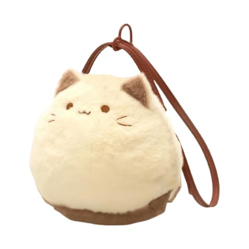 Bolso de gato de felpa para mujer que organiza tus esenciales diarios en un diseño compacto