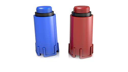 Tappo Tappi Collaudo Prova Impianti 1/2" Pollice Blu E Rossi Pz. 4
