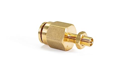 Image of 1 /2 inch Air Line to Schrader Valve Brass Compression Fitting
