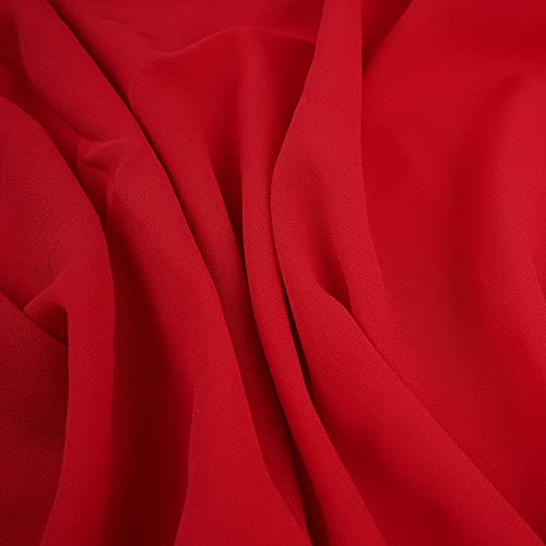 يور سمايل وشاح شيفون ناعم خفيف الوزن وجيد التهوية ومقاوم للشمس للنساء (احمر، 27 انش × 70 انش)