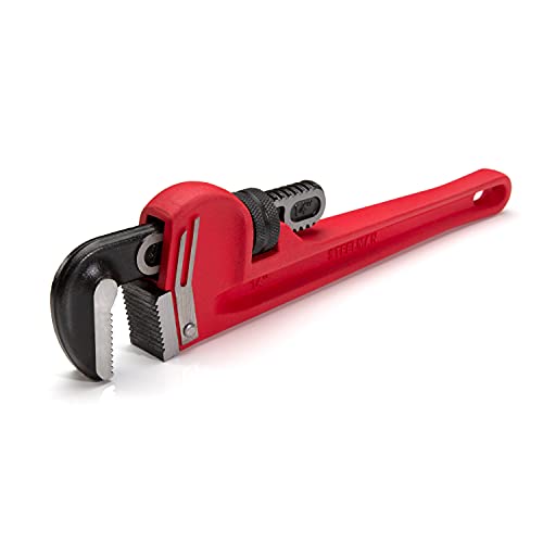 Image of Steelman 60882 14-Inch Heavy-Duty Cast Iron Straight Handle Pipe Wrench