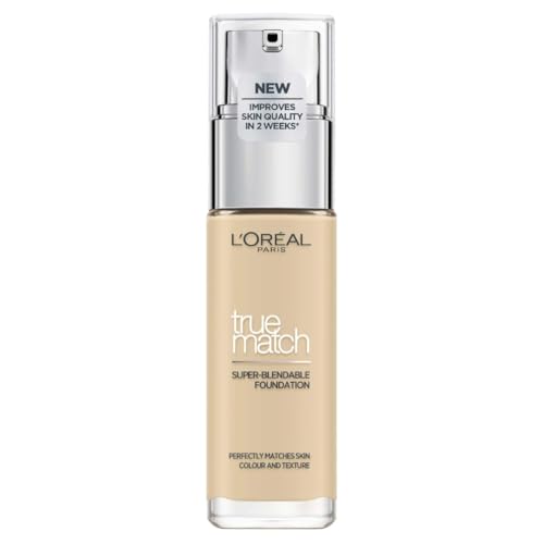 L'Oréal Paris, Liquid Foundation, Hydrating & Evening, True Match, 30 ml, Shade: 1W Golden Ivory