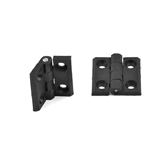 Ajile - 2 unidades - Bisagra de plasticò para puerta 50x50x6 mm - NEGRO - CHP150