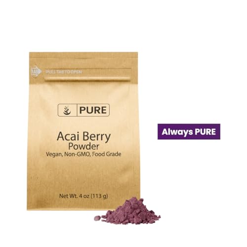 Image of Pure Original Ingredients Acai Berry Powder, 4 oz, Superfood, Vegan, Non-GMO, Gluten Free