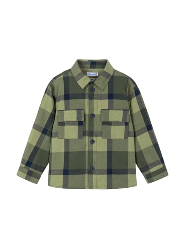Mayoral Checked Overshirt for Boys Olive
