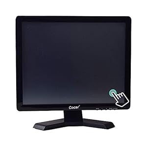 Touchscreen Monitor, 17 inch LED TFT Touch Screen for POS System, 1280×1024 Resolution VGA Monitor Touchscreen for PC POS Cashier Retail Restaurant Bar Coffee Store Menu Order Point of Sale