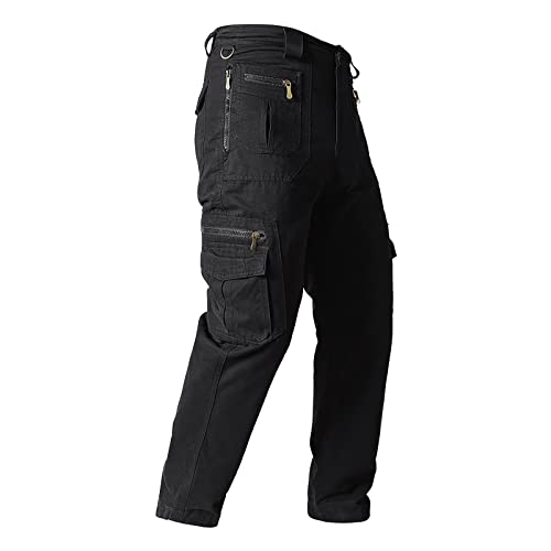 SOOUICKER Outdoor Hosen für Herren Wanderhose Herren Winter Cargohose Herren Viele Taschen Trekkinghose Herren Reißverschlusstaschen Outdoorhose Atmungsaktiv Arbeitshose Cargohose Herren Tactical Cover