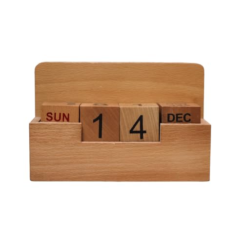 Image of Deskart Personalized Desktop Cube Flip Calendar| Wooden Customized Lifetime Infinity Calendar with Visiting Card, Pen Holder and Personal Name Marking | Foldable for Home Decor, Office Desk and Study Table (Infinity Personalized)