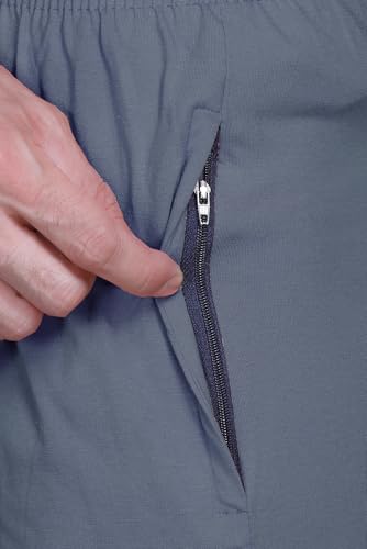 Image of GODFREY Cotton Half Trackpant with Zipper Pocket Shorts for Men | Outdoor Light Weight Sports