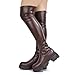 Cape Robbin Women's Over-The-Knee Boots - Chunky Block Heel Thigh High Dress Boots - Fashion Long Boots (Campi) - Chocolate Size 7