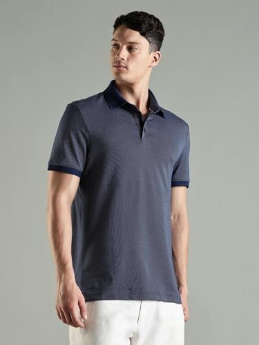 Image of Tommy Hilfiger Solid Regular Fit Cotton Polo T-Shirt